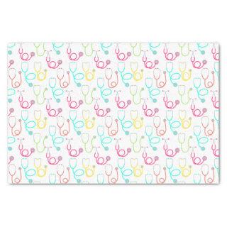 Neon Stethoscope Pattern Tissue Paper