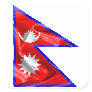 Nepal Flag Square Sticker