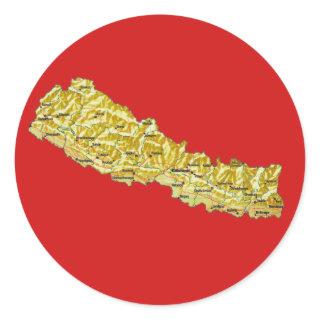 Nepal Map Sticker