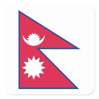 Nepal (Nepalese) Flag Square Sticker