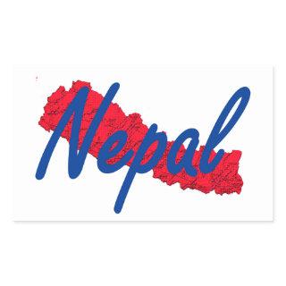 Nepal Rectangular Sticker