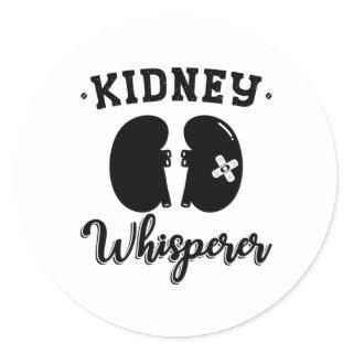 Nephrology Tech Kidney Whisperer Dialysis Nurse Classic Round Sticker