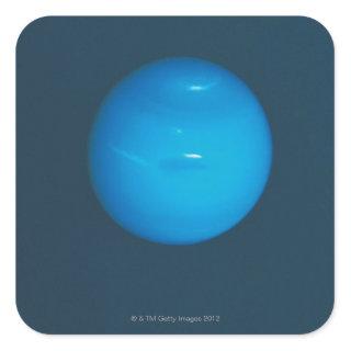 Neptune, dynamic blue-green atmosphere square sticker