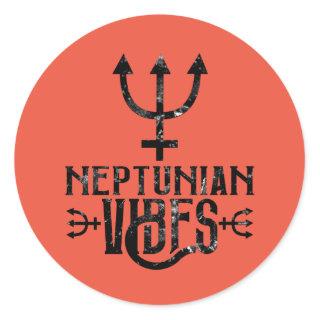 Neptunian Vibes Esoteric Astrology Zodiac Neptune Classic Round Sticker