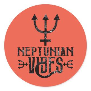 Neptunian Vibes Esoteric Astrology Zodiac Neptune Classic Round Sticker