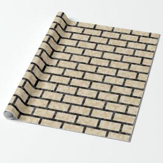Nerdy, Beige Pixelated 8-Bit Style Bricks Pattern