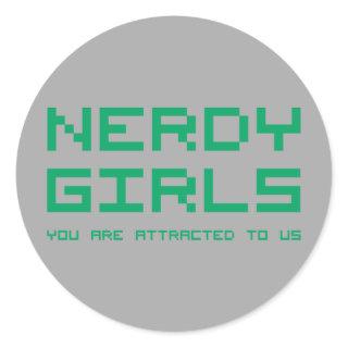 Nerdy Girls 2 Classic Round Sticker