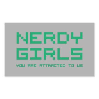 Nerdy Girls 2 Rectangular Sticker