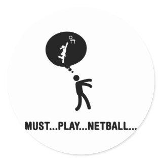 Netball Classic Round Sticker