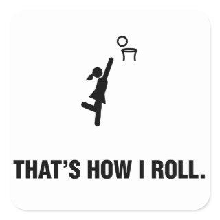 Netball Square Sticker