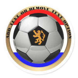 Netherlands Soccer Ball Sports Classic Round Sticker
