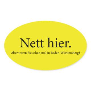 nett hier  oval sticker