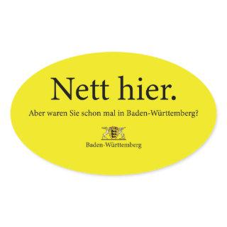 nett hier  oval sticker