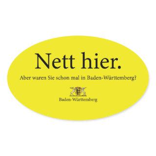 nett hier  oval sticker