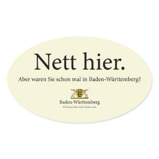 nett hier  oval sticker