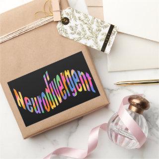 Neurodivergent typography Neurodiversity Awareness Rectangular Sticker