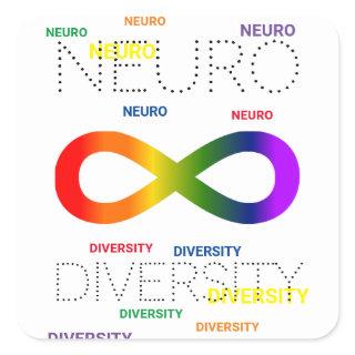 Neurodiversity dots square sticker