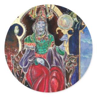 NEUROMANCER, blue red Classic Round Sticker