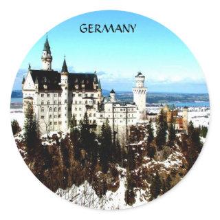 NEUSCHWANSTEIN CASTLE, GERMANY CLASSIC ROUND STICKER