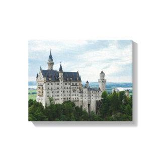 Neuschwanstein Watercolor Canvas Print