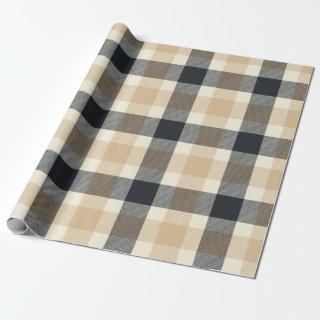 Neutral Brown Tartan Plaid Pattern