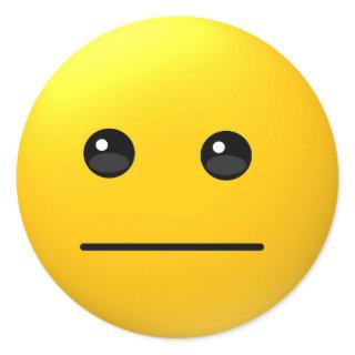 Neutral expression funny emoji sticker