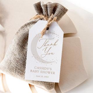 Neutral Over the Moon Baby Shower Gift Tags