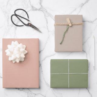 Neutral Pink Silver Green Pastel Shades  Sheets