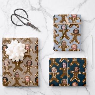 Neutral Six Photo Gingerbread People Holiday  Sheets