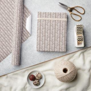 Neutral Taupe Beige Brown White Zigzag Stripes