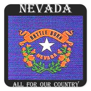 Nevada Battle Born Square Sticker