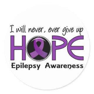 Never Give Up Hope 5 Epilepsy Classic Round Sticker