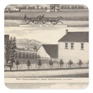 Nevis, Green residences, farms Square Sticker