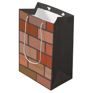 New Brick Wall Design Pattern  Medium Gift Bag