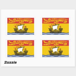 New Brunswick Flags Graphic Rectangular Sticker