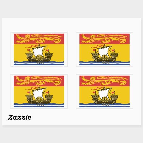 New Brunswick Flags Graphic Rectangular Sticker