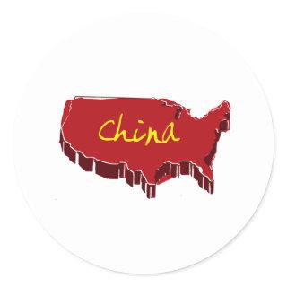 NEW CHINA CLASSIC ROUND STICKER