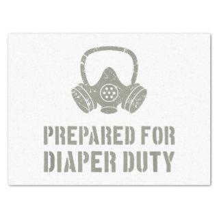 New Dad Prepared For Diaper Duty Funny Tissue Paper