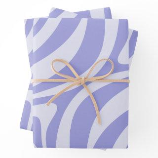 New Groove Retro Abstract Swirl Pattern Purple  Sheets