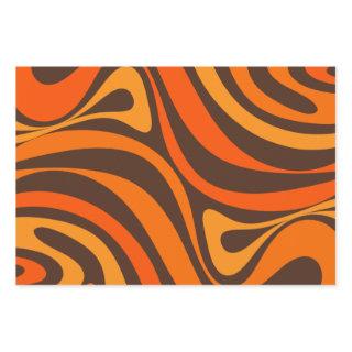 New Groove Retro Swirl Abstract 70s Orange Brown  Sheets
