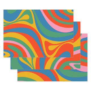 New Groove Retro Trippy Colorful Abstract Pattern  Sheets