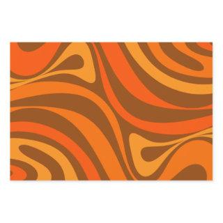 New Groove Trippy Retro 70s Orange Brown Abstract   Sheets