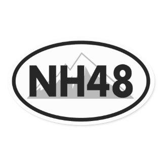 New Hampshire 48 Oval Oval Sticker