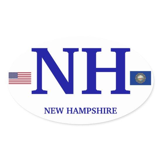 New Hampshire* European Oval Sticker