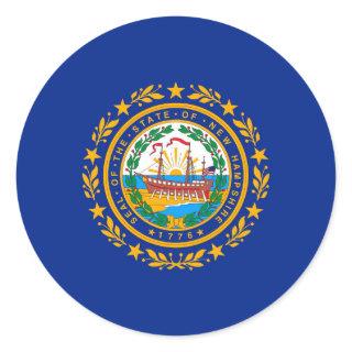 New Hampshire State Flag Design Classic Round Sticker