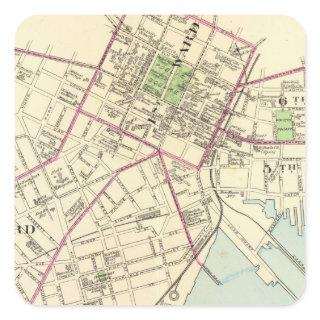 New Haven Map Square Sticker