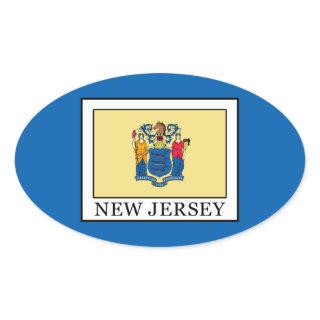 New Jersey Oval Sticker