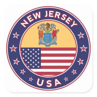 New Jersey Square Sticker