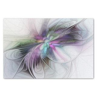 New Life, Colorful Abstract Fractal Art Fantasy Tissue Paper