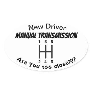 New manual transmission driver sticker